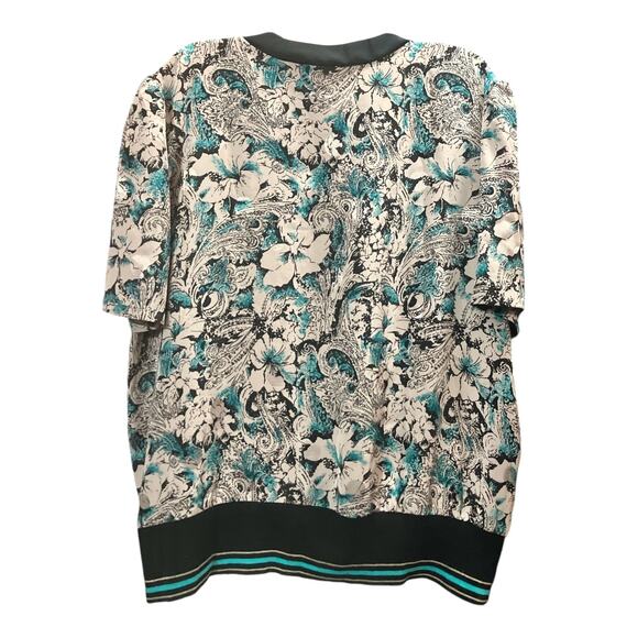 CB Collections Women's Button-Down Stretch Waist Floral Blouse | Size XL VINTAGE - Picture 2 of 9